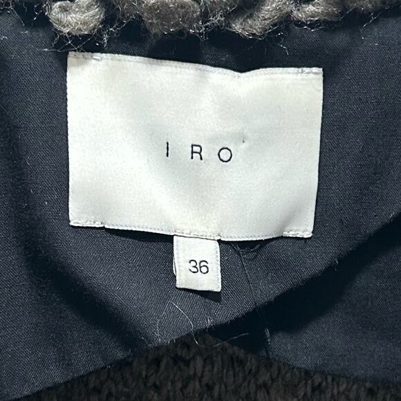 IRO boucle grey andrew jacket womens size 36 - Picture 4 of 8